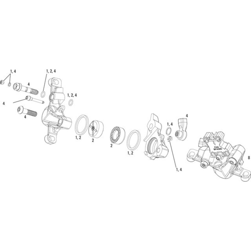 SRAM XX (2012-2016) and XX World Cup (2012) Brake Caliper Spare Parts