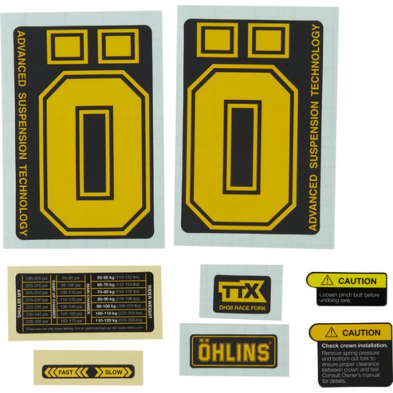 HLINS Sticker Set for DH38 Suspension Fork