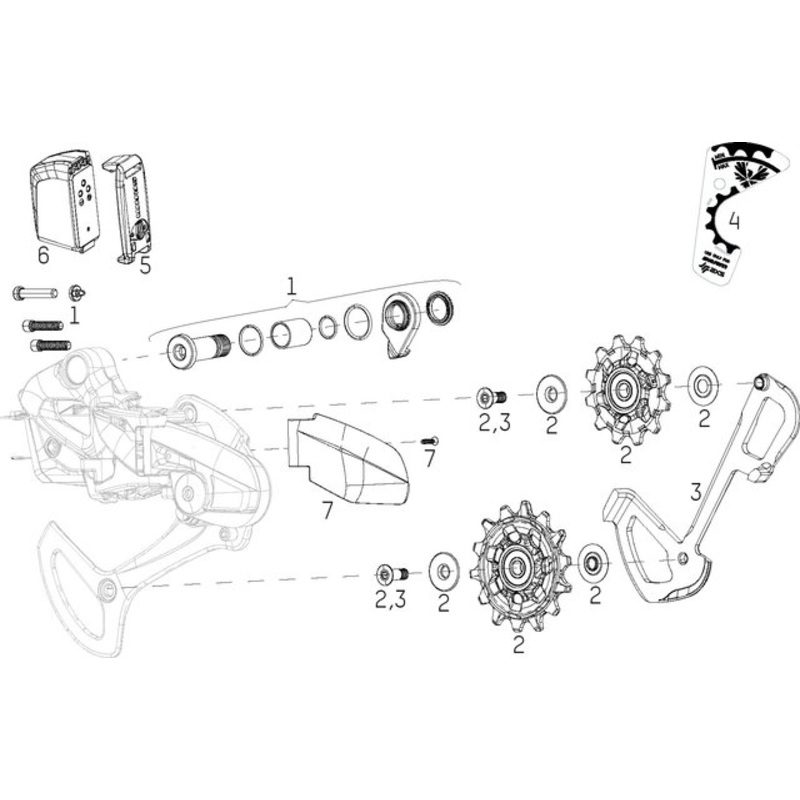 SRAM XX1 / X01 Eagle AXS Rear Derailleur Spare Parts