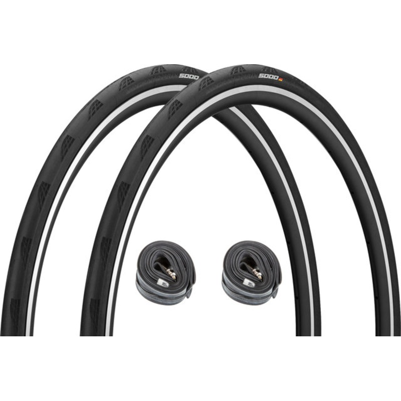 Continental Grand Prix 5000 28″ Folding Tyre Set   Race 28 Tubes – OEM