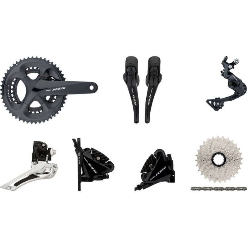 Shimano 105 R7000 group 2×11 36-52 with disc brake