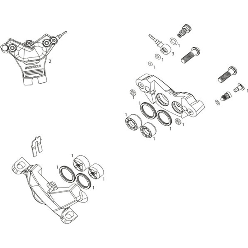 SRAM Code RSC (A1) Brake Caliper Spare Parts (2018)