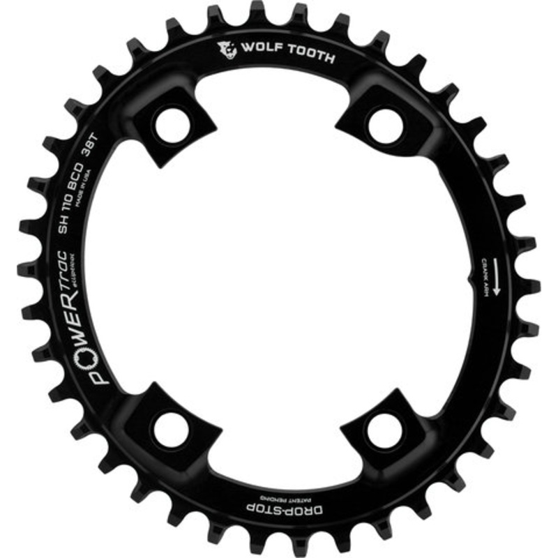 Wolf Tooth Components Elliptical 110 BCD Asymmetric 4-Arm Chainring for Shimano