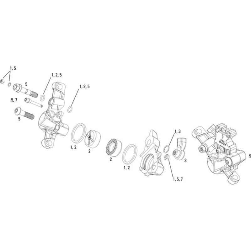 SRAM X0 Brake Caliper Spare Parts (2011-2016)