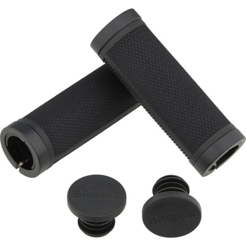 Brooks Cambium rubber handlebar grips for twist shifters on both sides