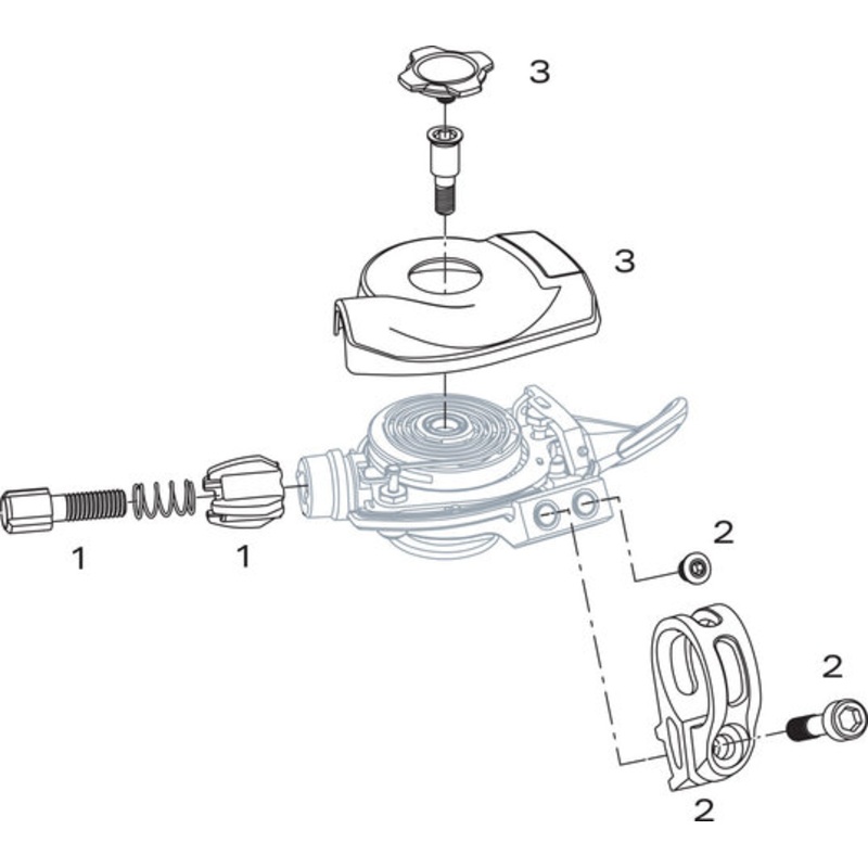 SRAM X0 3×9 Shift Lever Spare Parts (2006-2012)