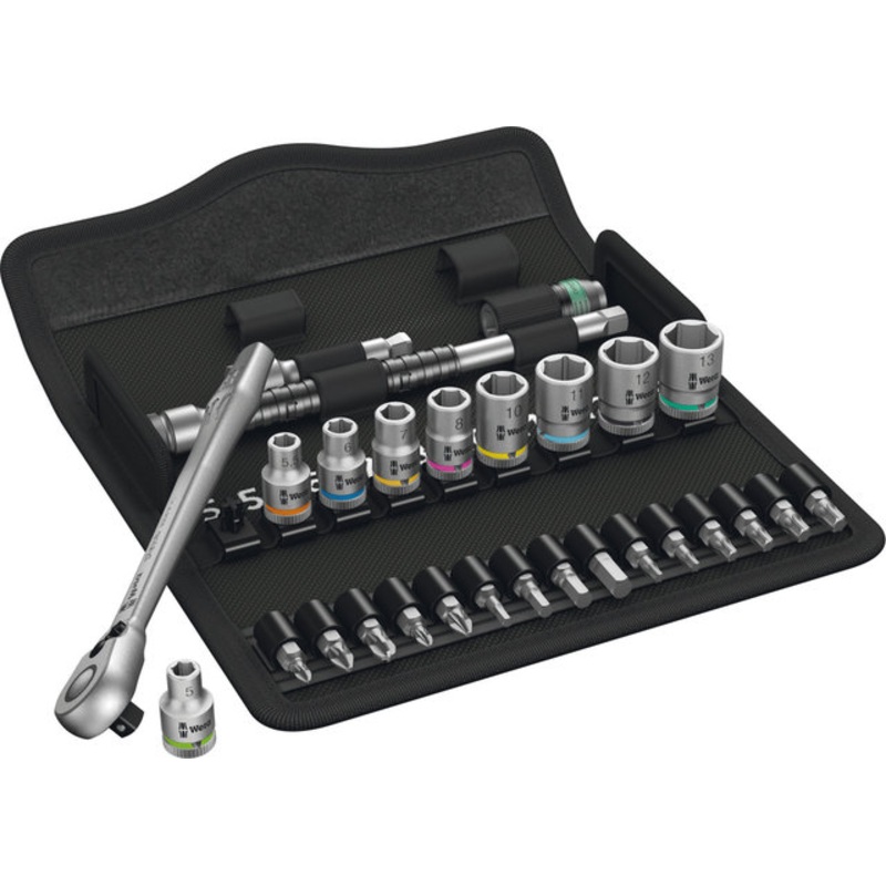Wera Zyklop Switch Metal Ratchet 1/4″ with Socket Wrench / Bit Set