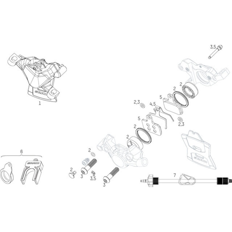 SRAM Level TLM / Ultimate (B1) Brake Caliper Spare Parts (2020)