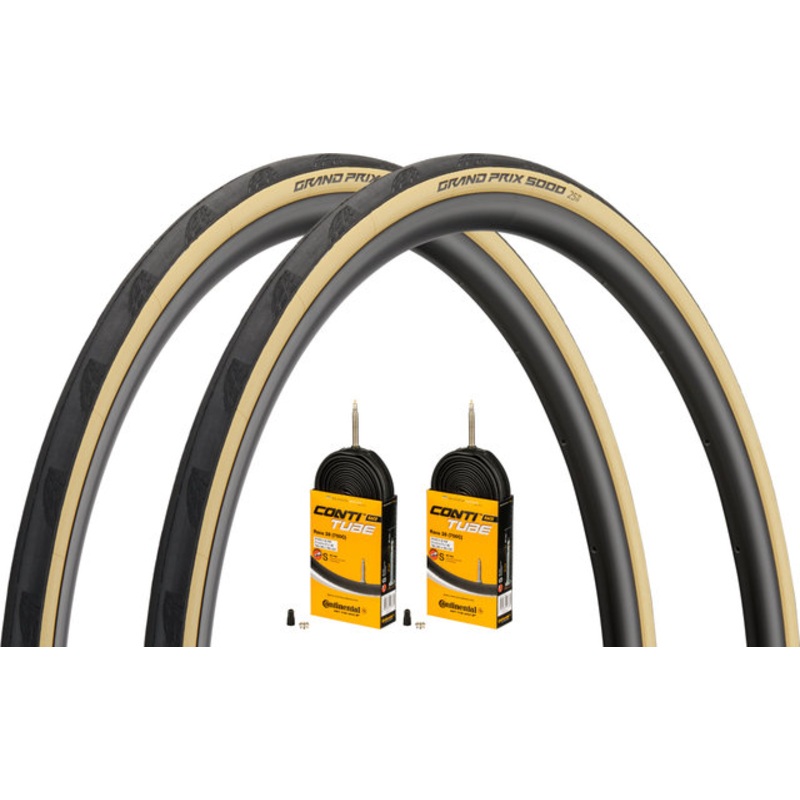 Continental Grand Prix 5000 28″ Folding Tyre Set   Race 28 Tubes