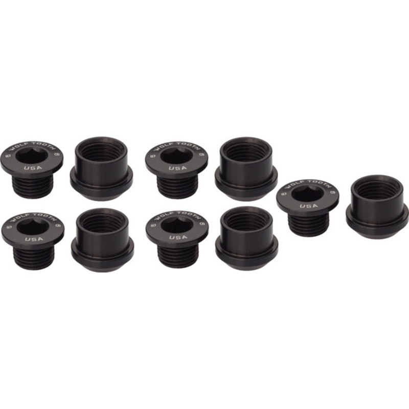 Wolf Tooth Components Chain Ring Bolt Set, 5-Arm 6 mm