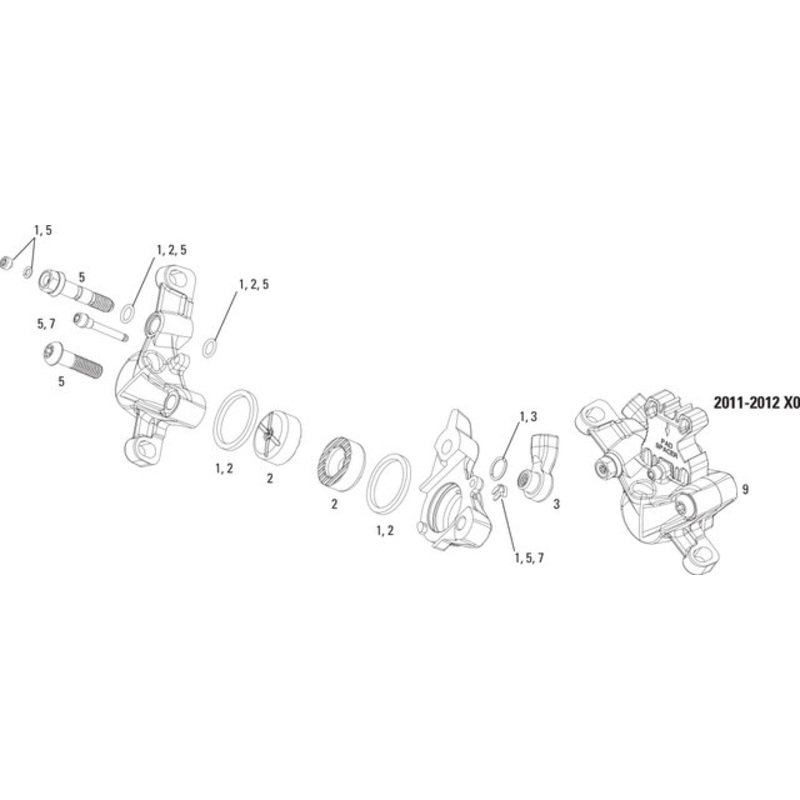 Avid Elixir X0 Brake Caliper Spare Parts
