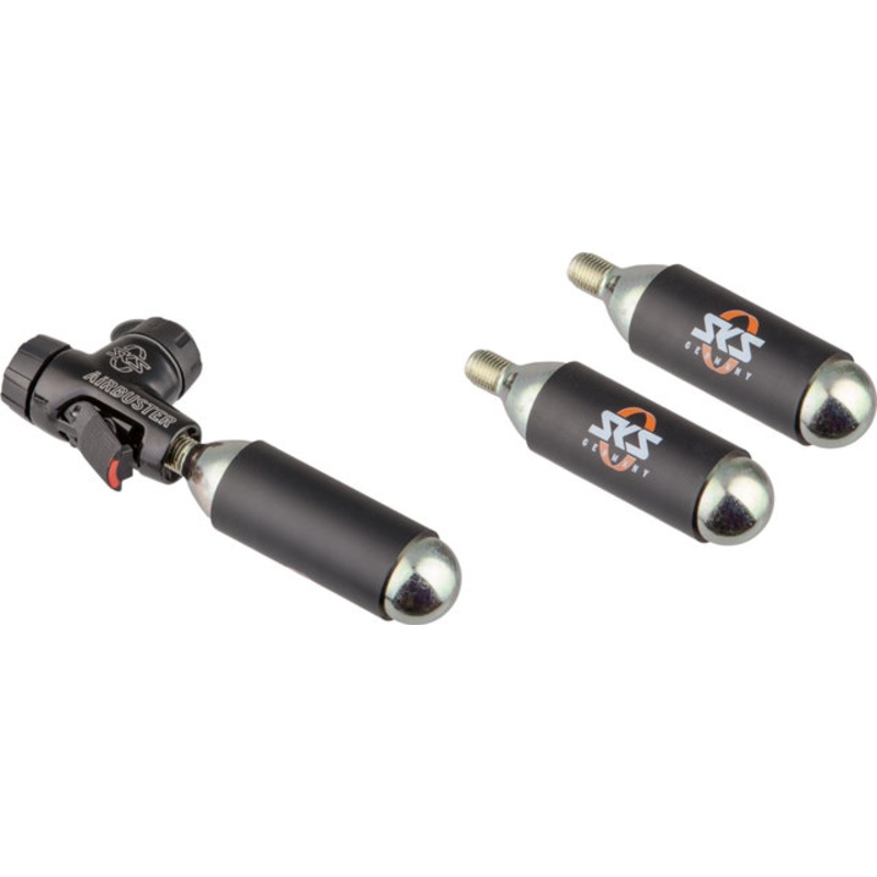 SKS Airbuster CO2 pump   2 x CO2 replacement cartridge with thread 16 g bundle