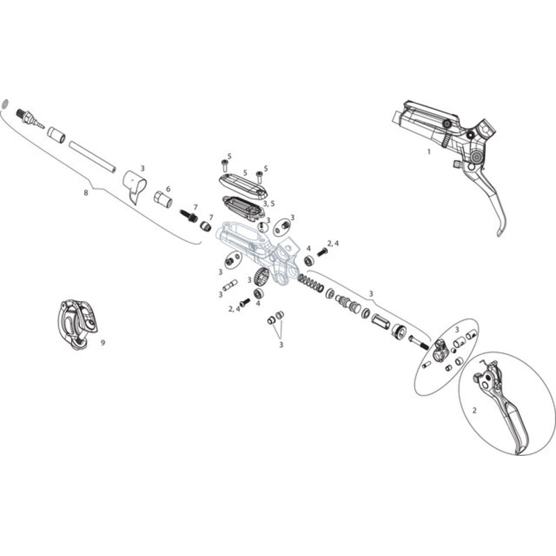 SRAM Guide RSC (A1) Brake Lever Spare Parts (2015-2016)