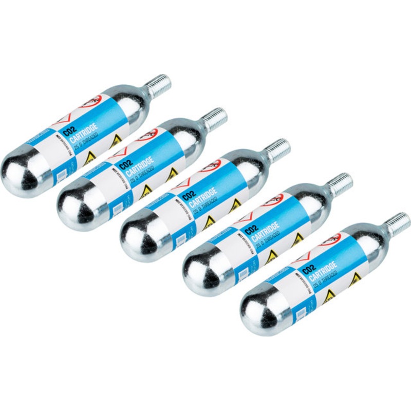 PRO Spare Threaded CO2 Cartridges, 25 g – 5 pcs