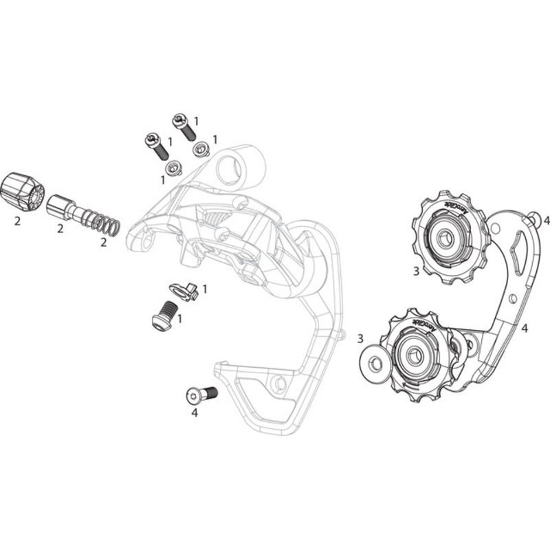 SRAM 2013 Red Rear Derailleur Spare Parts