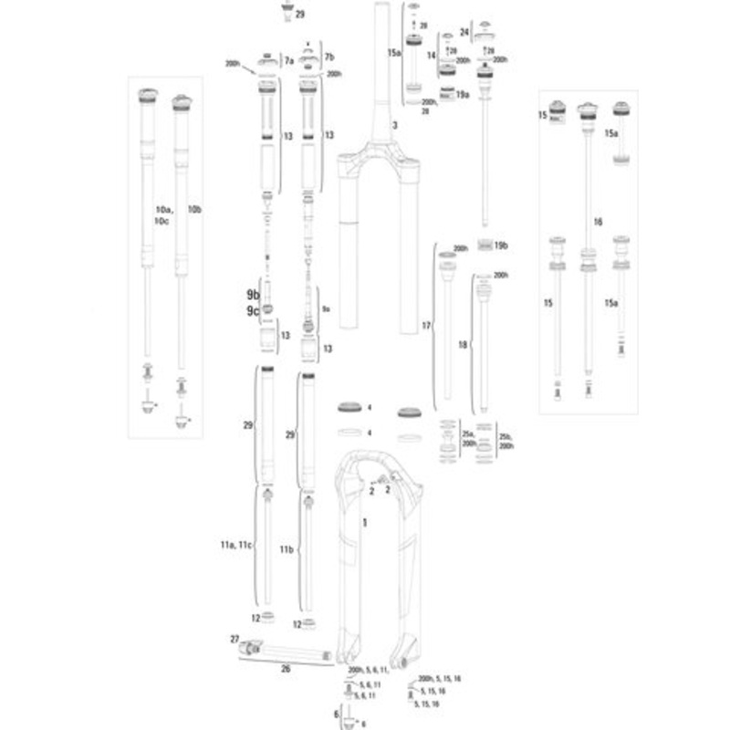 RockShox Pike 29″ (A1-A2 / 2014-2017) Spare Parts