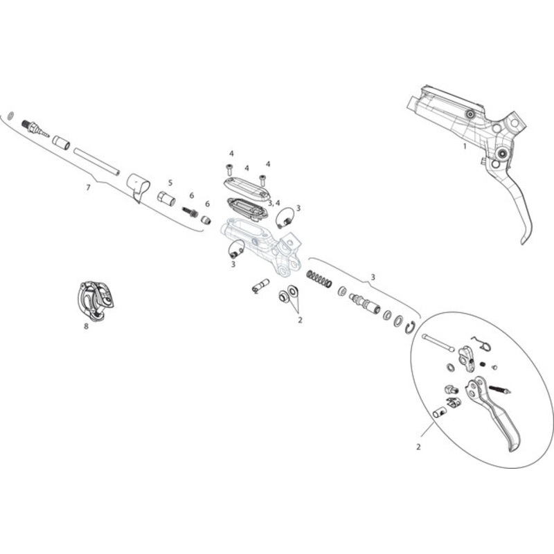 SRAM Guide R (A1) Brake Lever Spare Parts (2015)