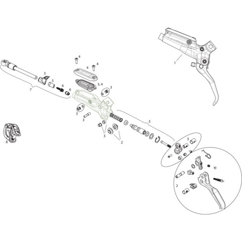 SRAM Guide RS (B1) Brake Lever Spare Parts (2017-2018)