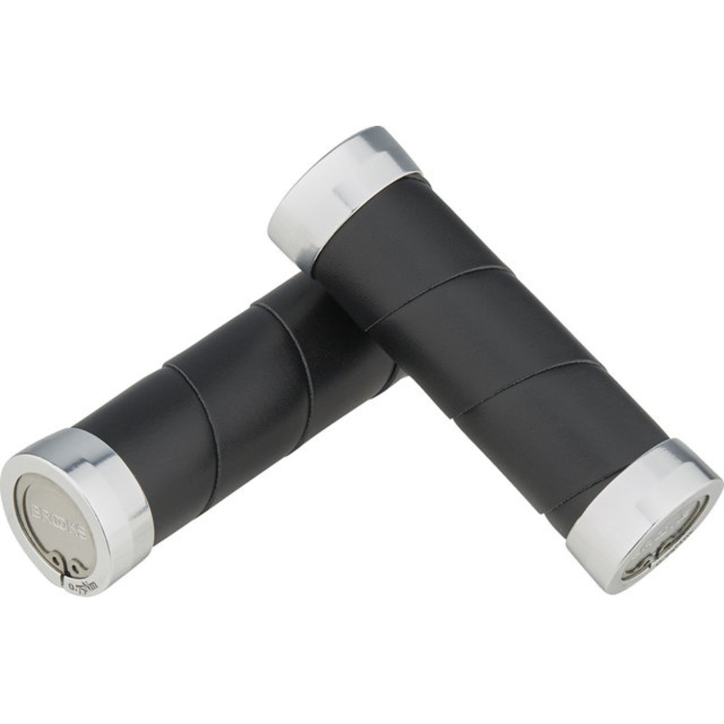 Brooks Slender leather handlebar grips for twist shifters on both sides