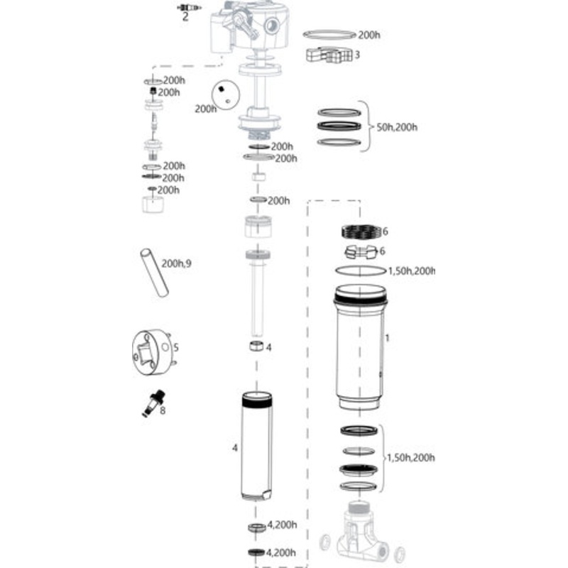 RockShox Deluxe Trek RE:aktiv Thru Shaft (A1 / 2018-2019)