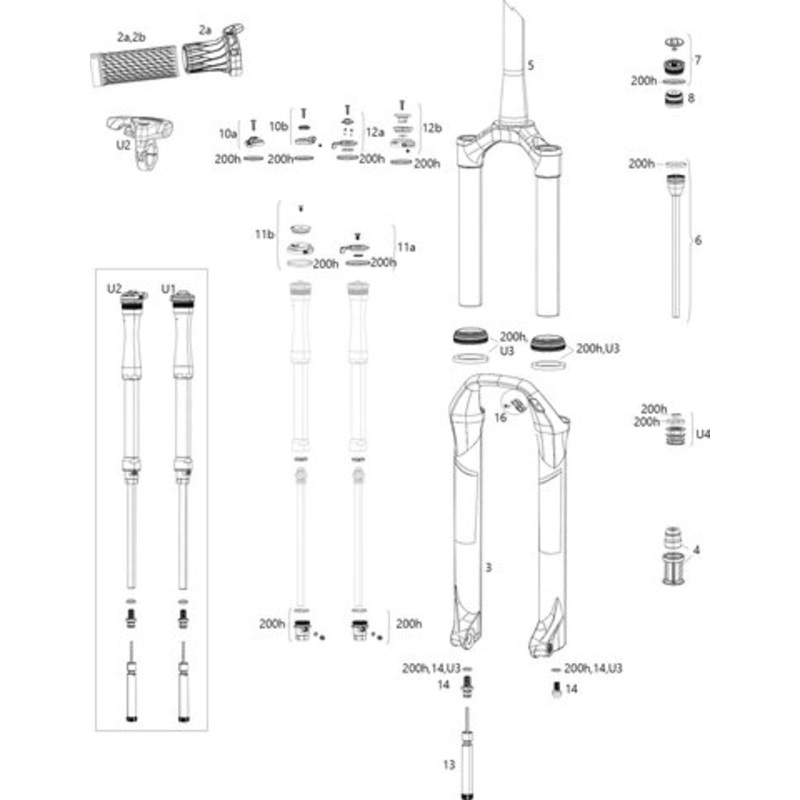RockShox SID 32 mm Select/Select /Ultimate Spare Parts (B4 / 2020)
