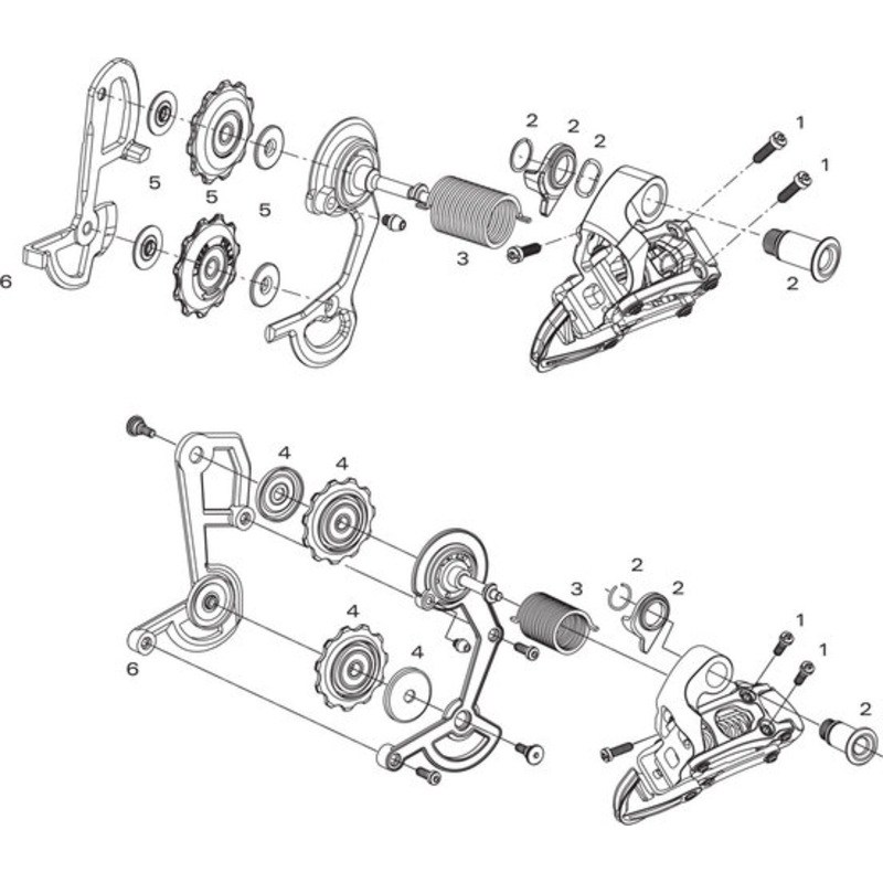 SRAM X0 3×9 Rear Derailleur Spare Parts (2006-2013)
