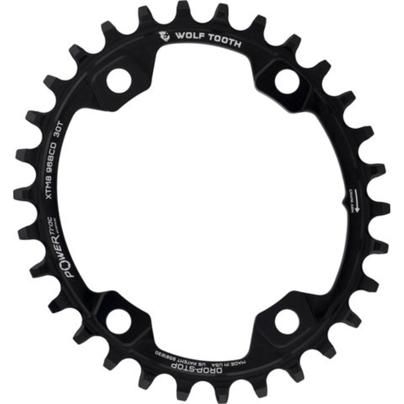 Wolf Tooth Components Elliptical 96 BCD Chainring for Shimano XT M8000 / SLX M7000