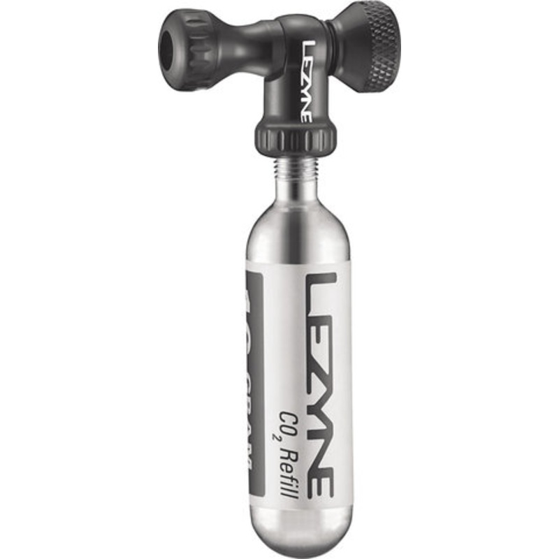 Lezyne Control Drive CO2 pump head with 25 g CO2 cartridge