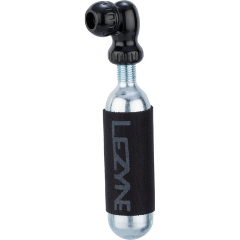 Lezyne Twin Speed Drive CO2 pump head with 16 g CO2 cartridge