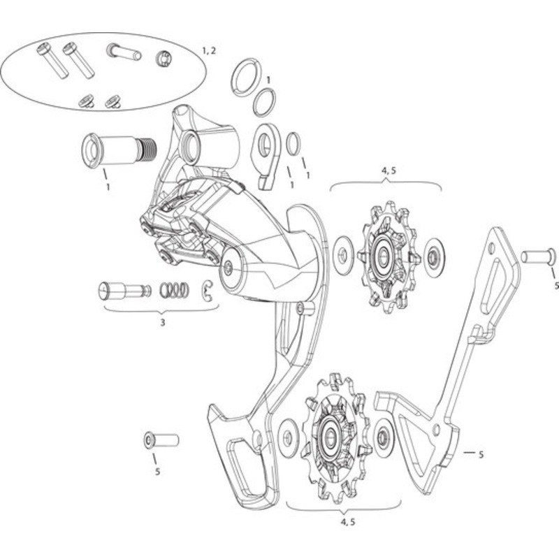 SRAM GX 2×11-speed Type 2.1 Rear Derailleur Spare Parts