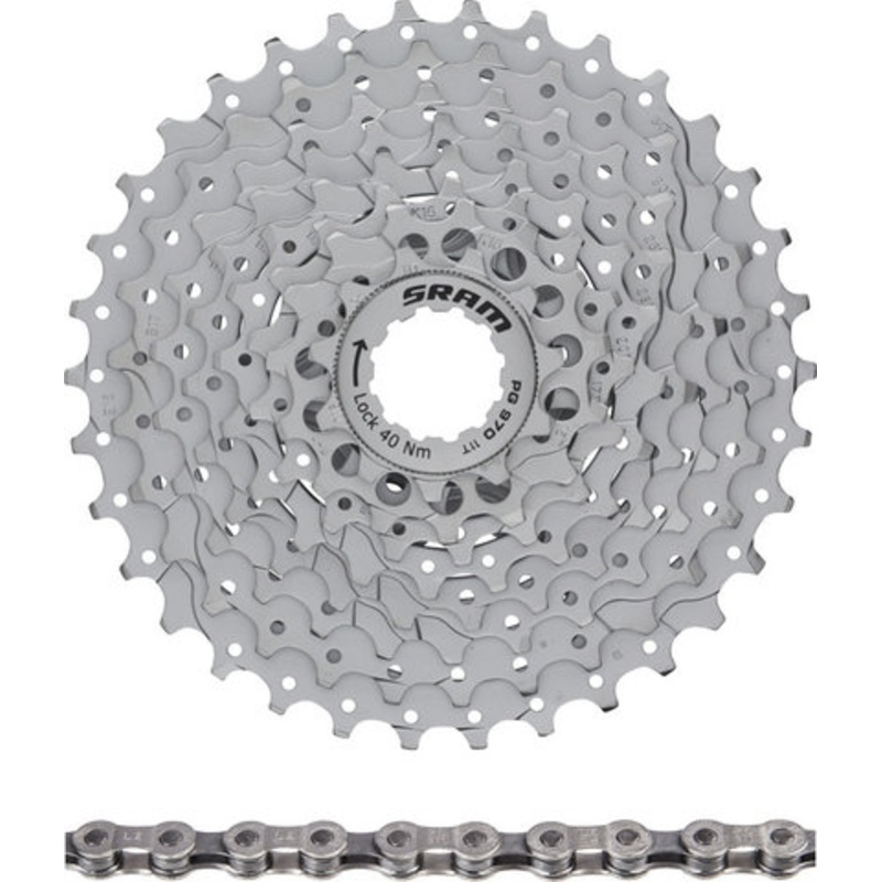 SRAM PG-970 Cassette   PC 971 9-speed Chain Set