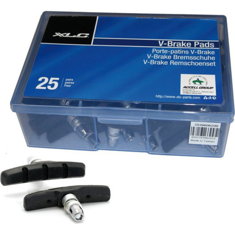 XLC BS-V01 Brake Shoes for V-Brakes – 25 Pairs – OEM Packaging