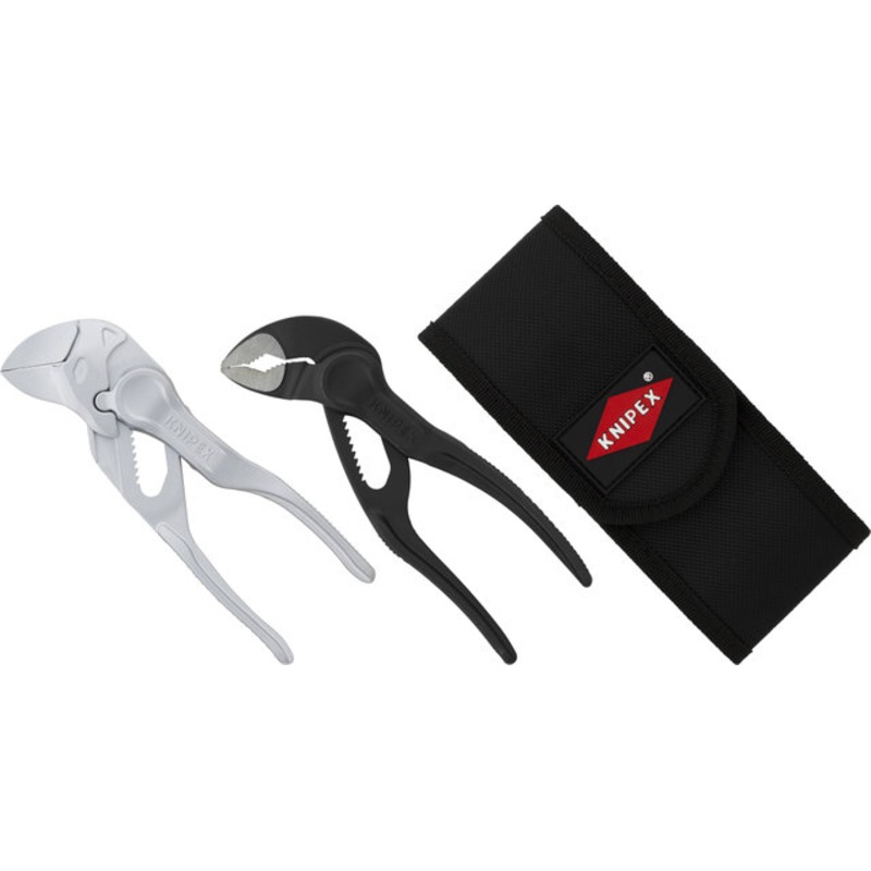 Knipex Cobra XS Pliers & Pliers Wrench XS Set in Tool Belt Pouch