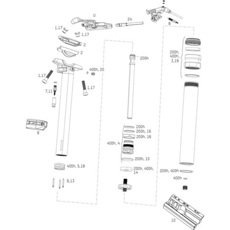 RockShox Reverb Dropper Post Spare Parts (B1 / 2017 – 2019)