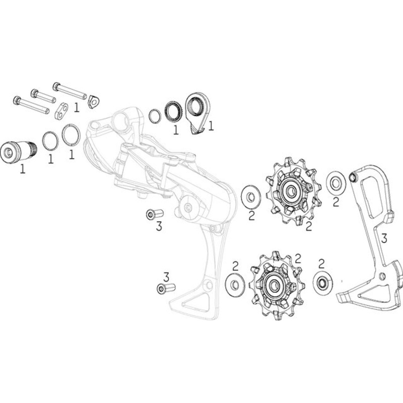 SRAM GX DH 7-speed Rear Derailleur Spare Parts (2019)