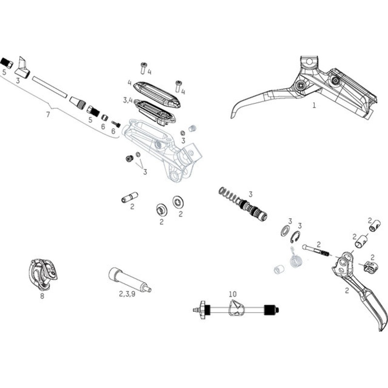 SRAM Level TLM (B1) Brake Lever Spare Parts (2020)