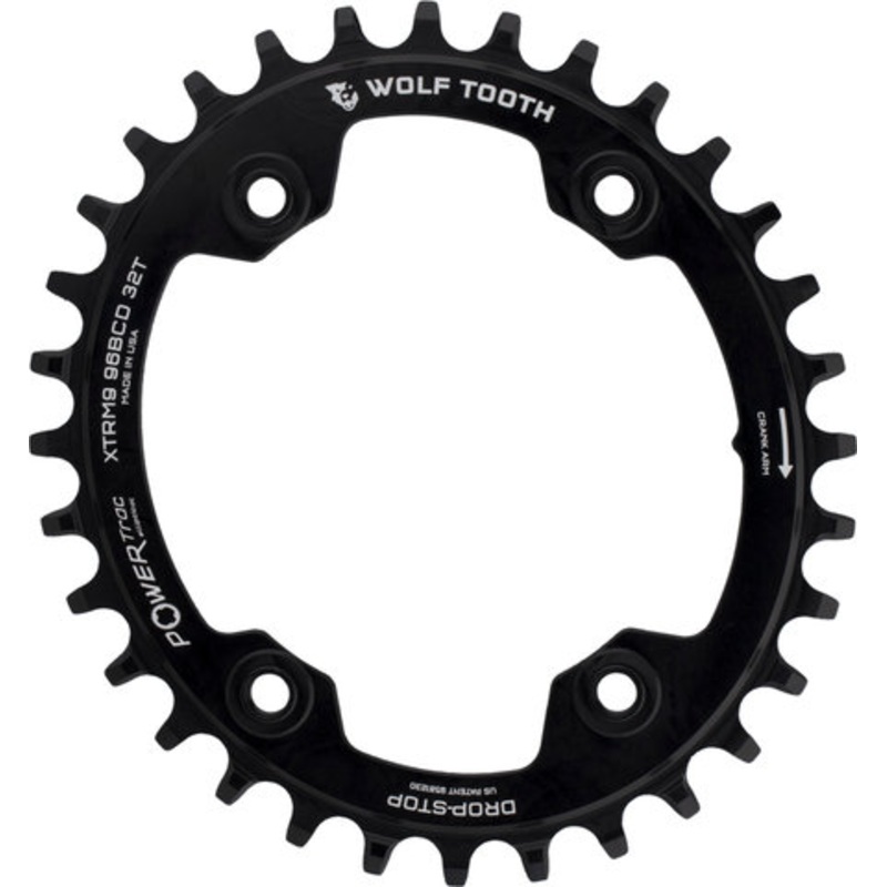 Wolf Tooth Components Elliptical 96 BCD Chainring for Shimano XTR M9000 / M9020