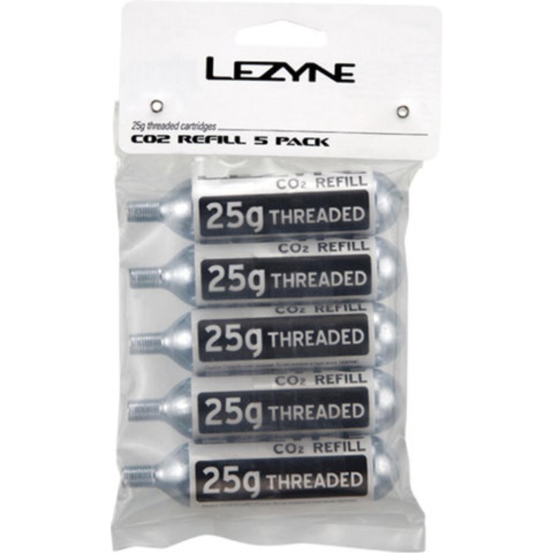 Lezyne Spare Threaded CO2 Cartridges, 25 g – 5 pcs