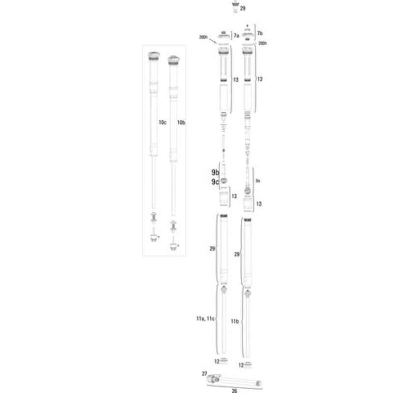 RockShox Pike 27.5″ (A1-A2 / 2014-2017) Spare Parts