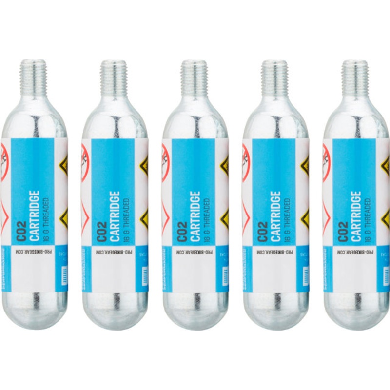 PRO Spare Threaded CO2 Cartridges 16 g – 5 pack