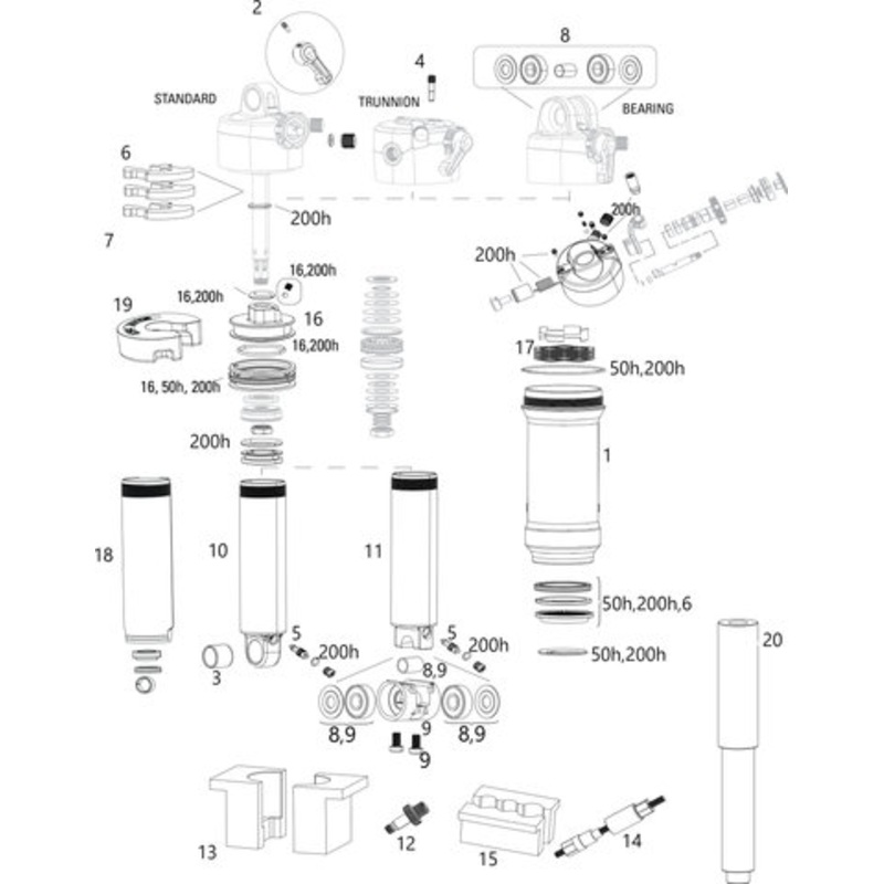 RockShox Deluxe Spare Parts (A1-B2 / 2017-2020)