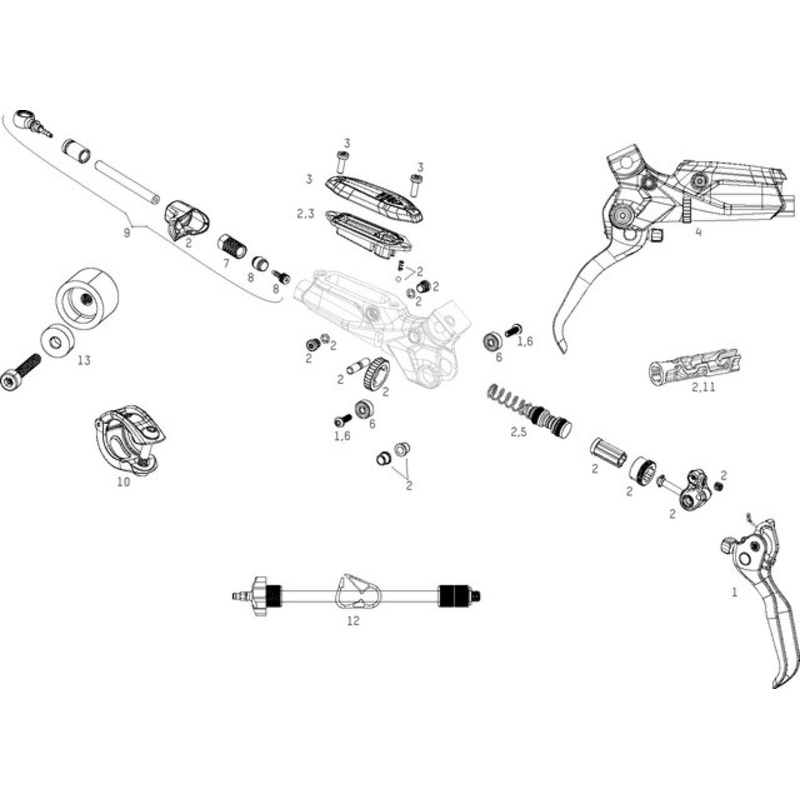 SRAM G2 Ultimate (A1) Brake Lever Spare Parts (2020)