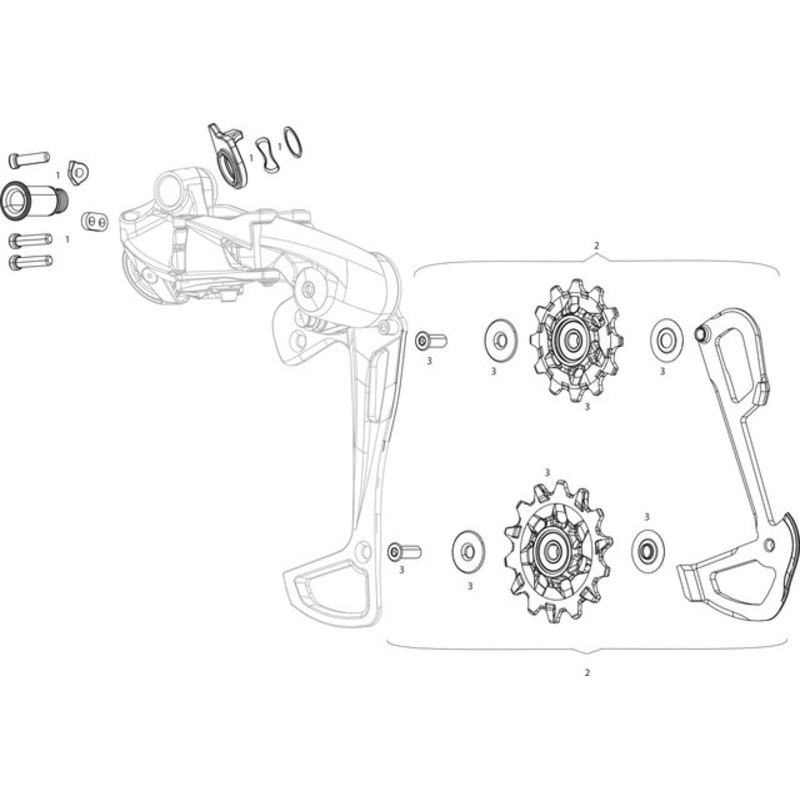 SRAM GX Eagle 1×12 Rear Derailleur Spare Parts