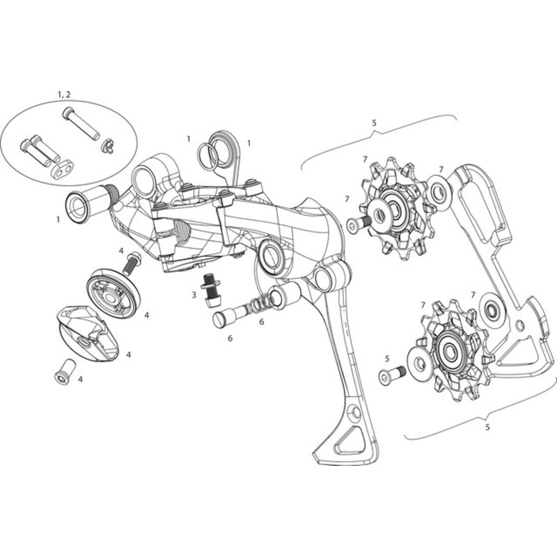 SRAM XX1 / X01 / X01DH / X1 / EX1 1×11 Rear Derailleur Spare Parts