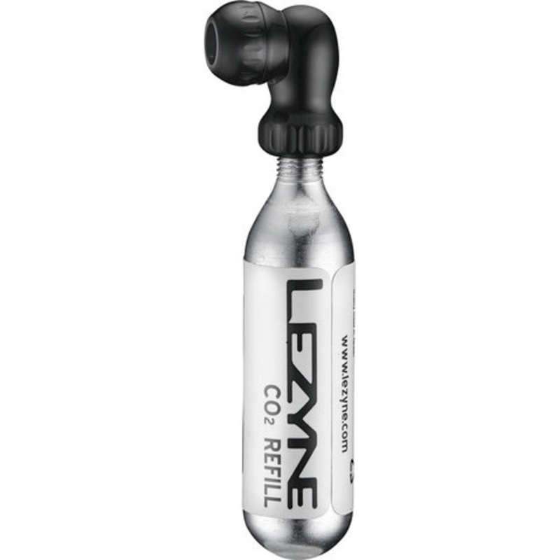 Lezyne Twin Speed Drive CO2 pump head with 25 g CO2 cartridge