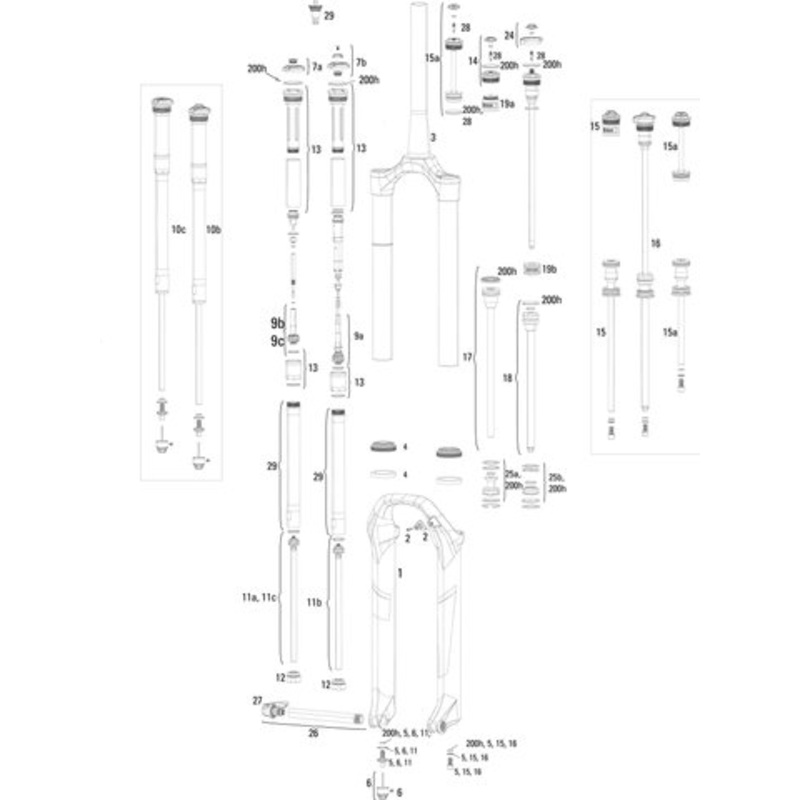 RockShox Pike 26″ (A1-A2 / 2014-2017) Spare Parts