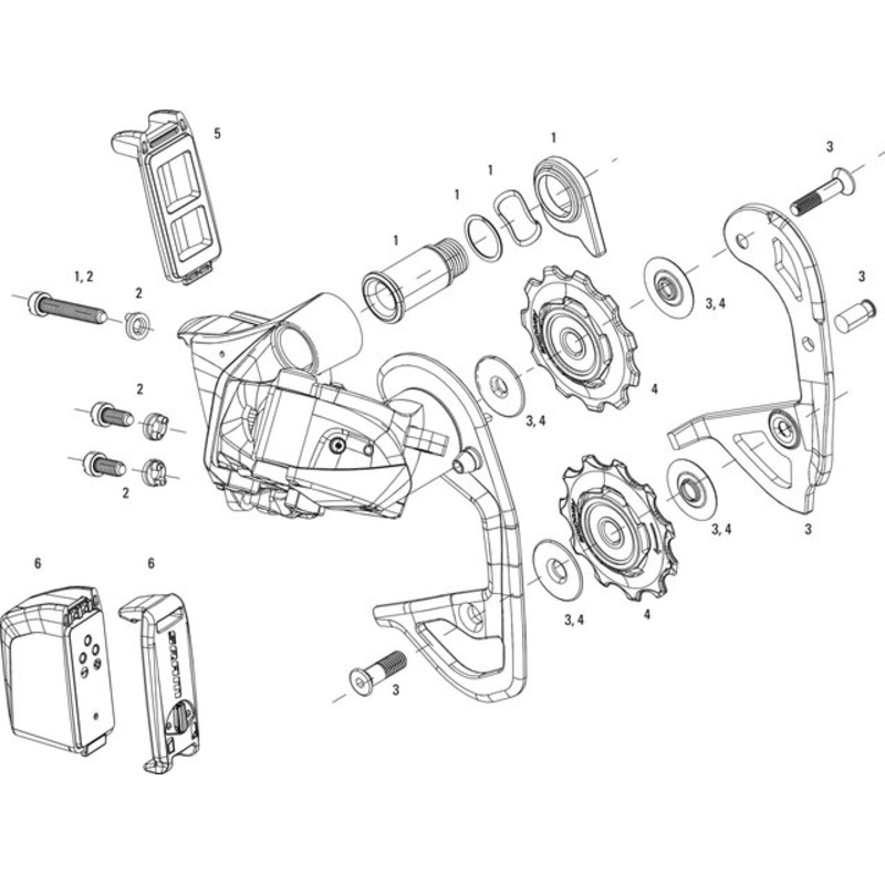 SRAM Red eTap Rear Derailleur Spare Parts